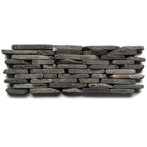 CNK Tile Bali Ocean Pebble Tile Border Natural Stone Mosaic Interior Exterior Décor Hand-Selected Stones on Mesh Backing Easy Installation