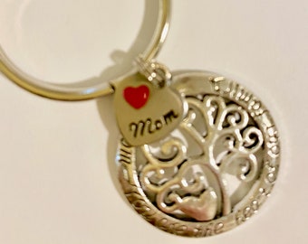 Keychain "Mom, You are the Heart of our Family".  Beautiful tree of life in the middle.