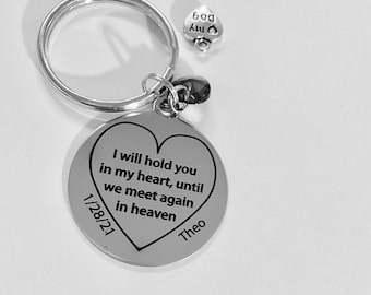 Remember that special pet with a pet memorial keychain or necklace.