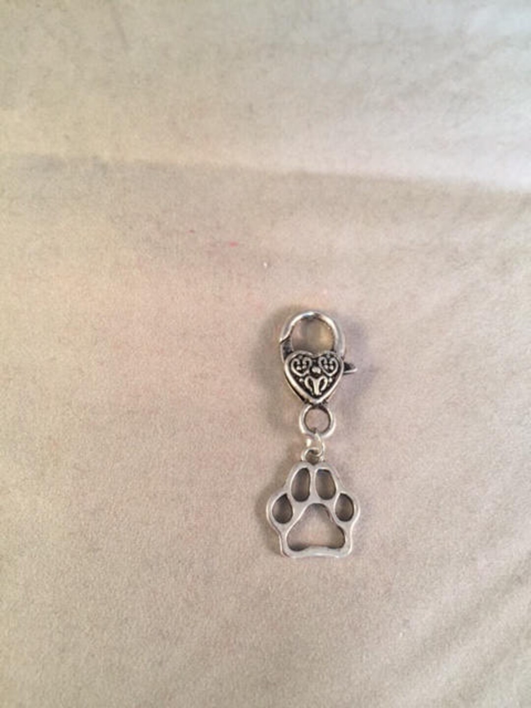 Best Friend Zipper Pull. Paw Print Charm, for Her, Dog Handler, Groomer