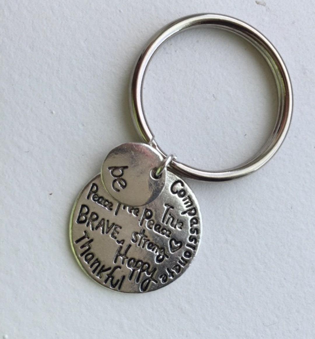 Inspirational Keychain, Just BE. Message of Strength, Compassion ...
