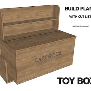 Toy Box Woodworking Build Plans PDF SKP