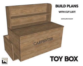 Toy Box - Woodworking Build Plans - PDF - SKP
