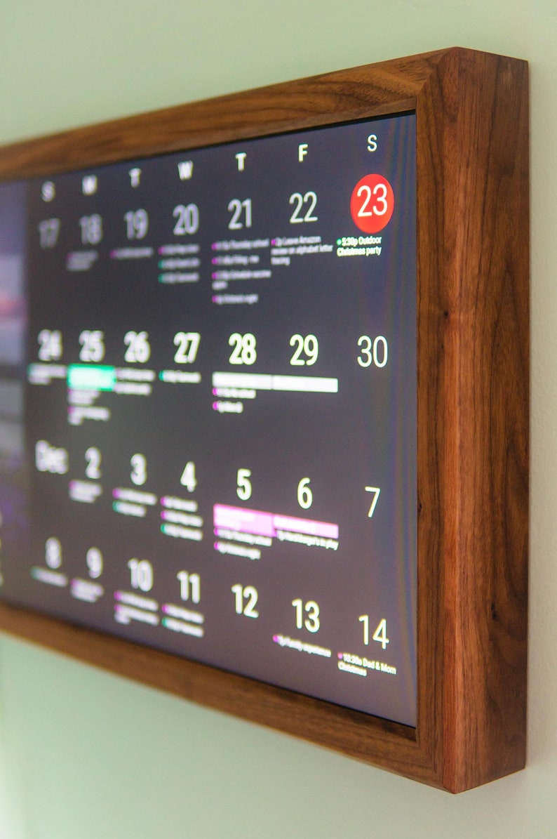 24 Digital Wall Display Smart Screen Wifi Calendar Etsy