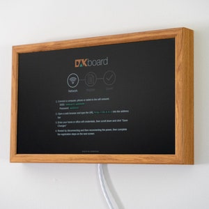 24 Digital Wall Display Smart Screen Wifi Calendar Raspberry Pi Smart Hub Smart Home White Oak