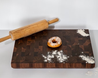 End Grain Walnut Cutting Board | 14" x 18" Extra Large!