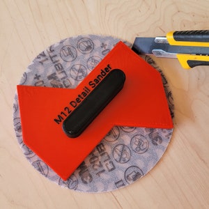 3D Printed Sandpaper Cutting Tool for Milwaukee M12 Detail Sander - DIY Sandpaper Cutter