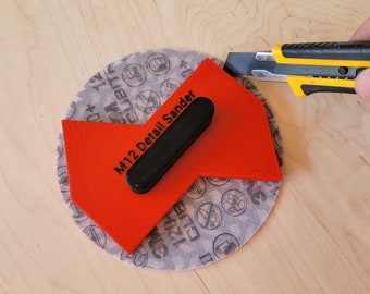3D Printed Sandpaper Cutting Tool for Milwaukee M12 Detail Sander - DIY Sandpaper Cutter