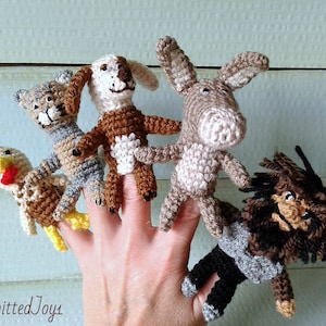 finger puppets baby gift plush puppet theater 5 pcs set Bremens Musicians