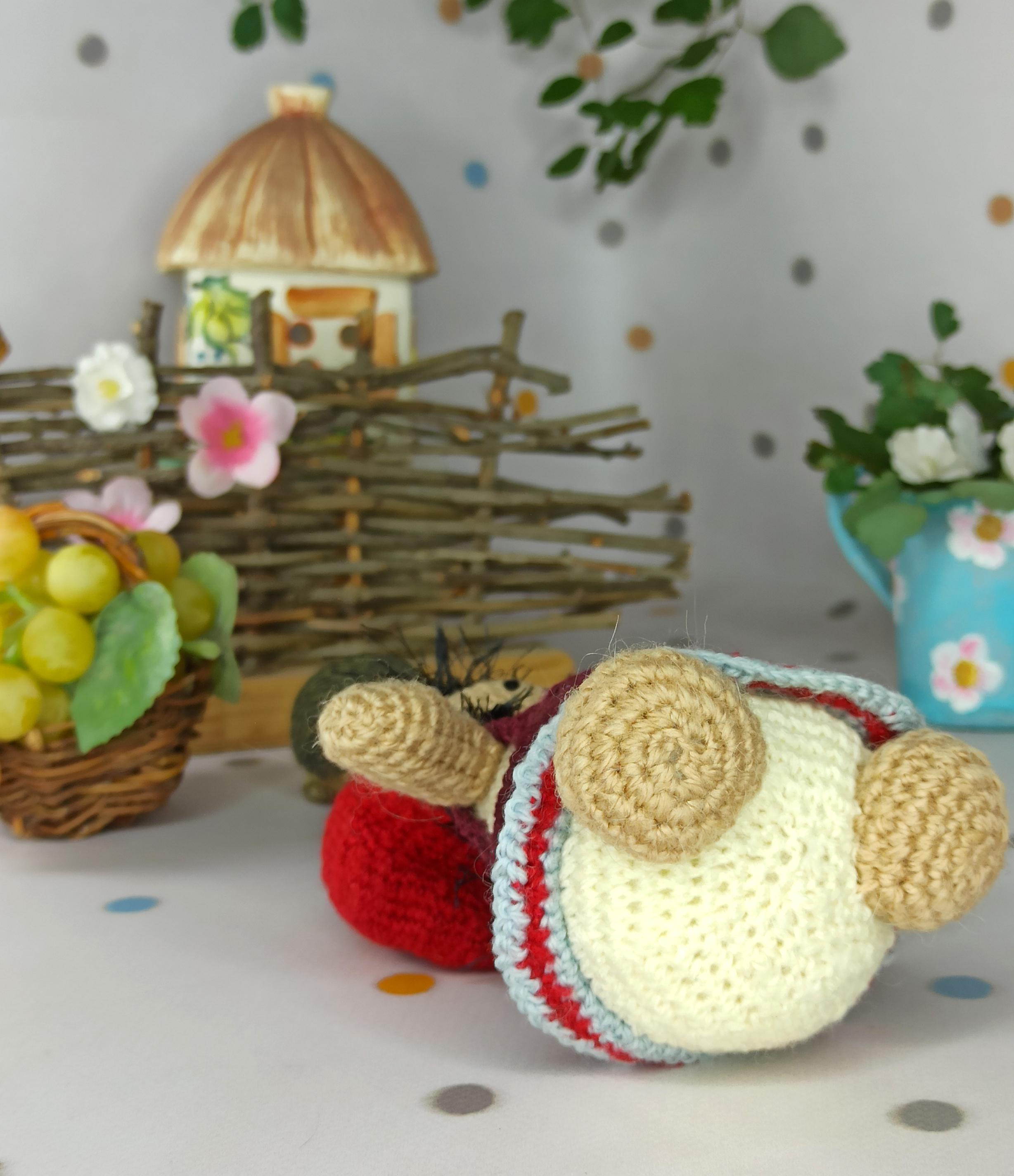 赤い帽子をかぶったかぎ針編み人形、あみぐるみぬいぐるみ - Etsy 日本