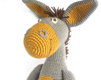 Donkey crochet plush donkey crochet animal crochet donkey  stuffed animal