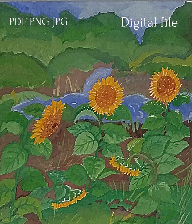 Ukrainian Sunflowers Ukraine Digital Card I Stand With Ukraine Etsy