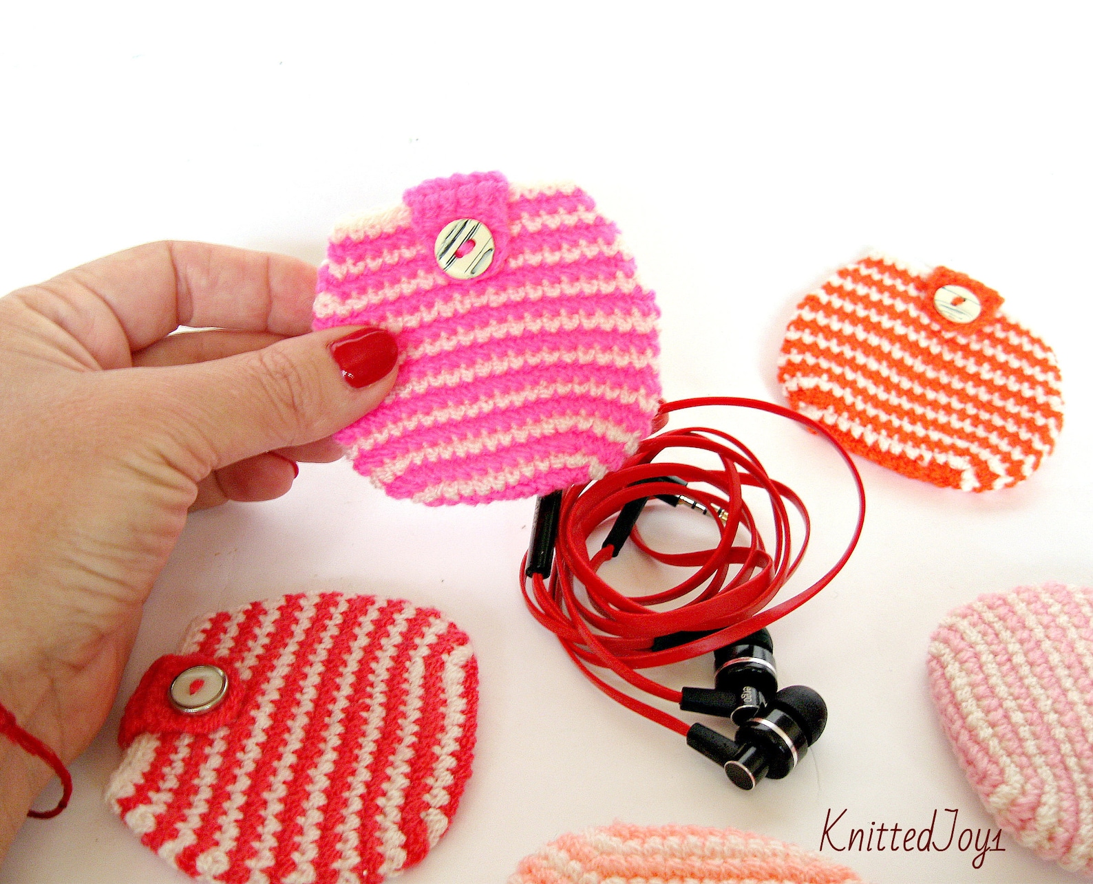 Headphone case Cover crochet case crochet mini bag Headphone Etsy