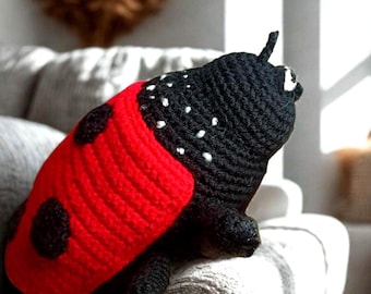 Peluche insecte coccinelle rouge