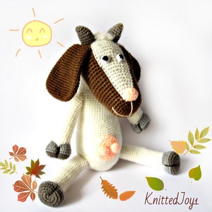 Amigurumi Crochet Goat Plush: Custom Farm Animal Toy