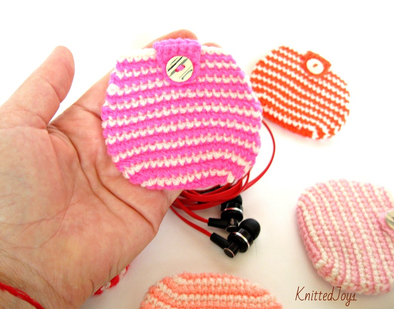 Headphone case Cover crochet case crochet mini bag Headphone Etsy