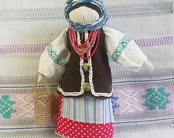 Muñeca de trapo de arte popular ucraniano, muñeca Motanka de estilo primitivo