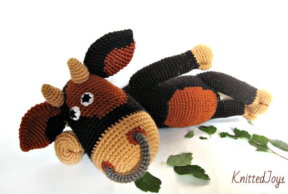 black bull stuffed animal