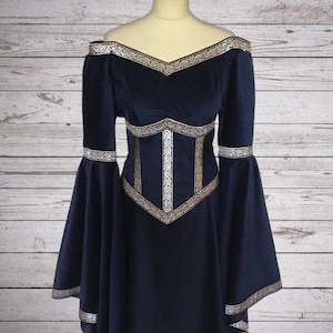 Velvet dress for a chatelaine