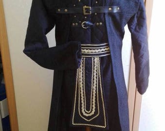 complete fantasy costume, warrior, gambeson, trousers, livery, jacket, larp, grv, role-playing costume, night guardian
