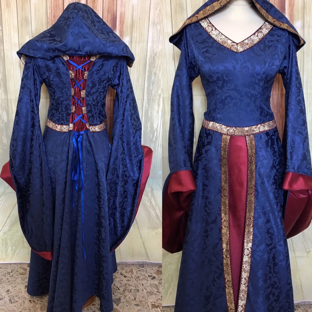 Medieval Dress in Damask - Etsy