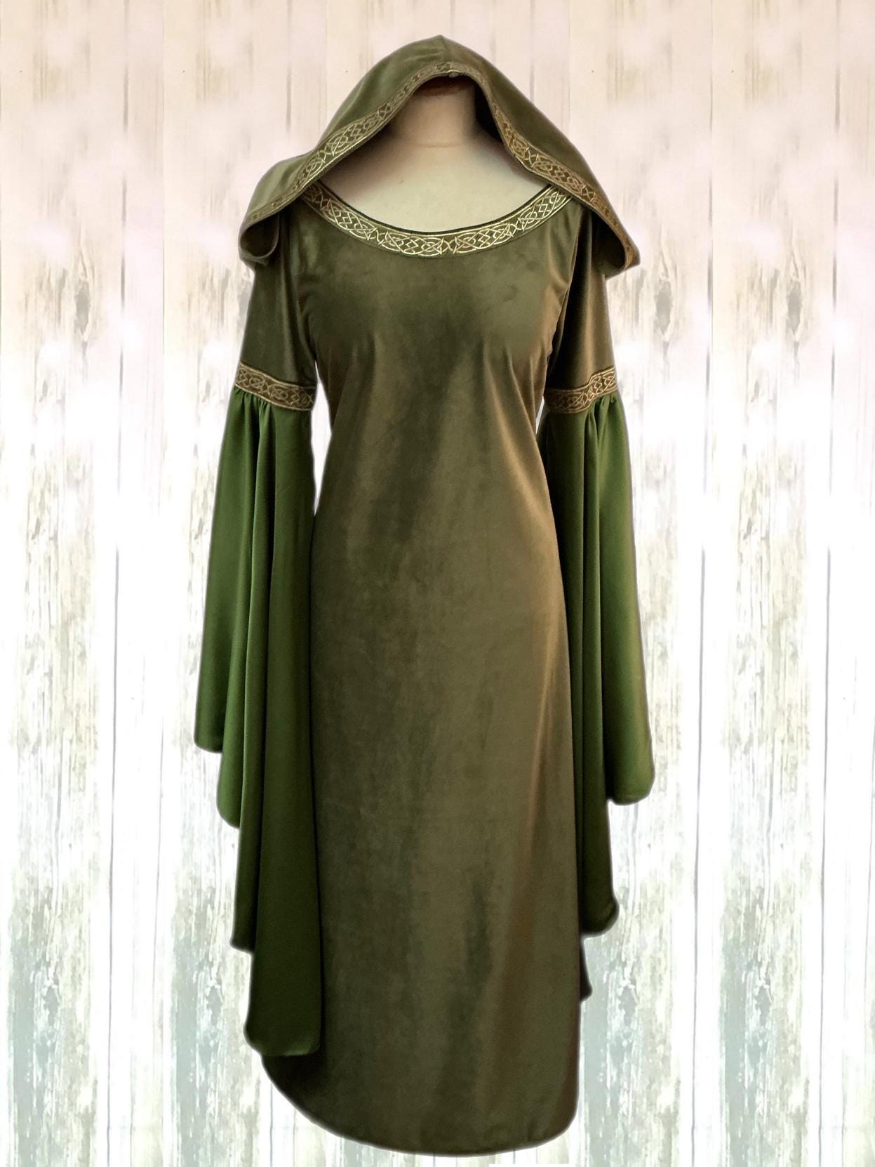 slim fit dress slacks The Deidre Dress in Green Velvet with Black Lace main image 1