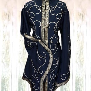 Fantasy Noble Tunic in Heavy Cotton – Custom Made LARP Prince Costume with Elvish Embroidery image 8