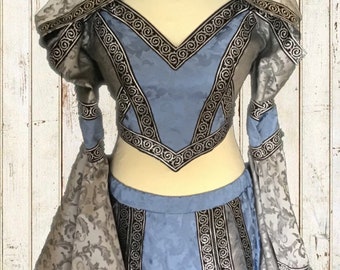 fantasy warrior-witch larp dress in different colors