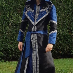 Custom Wizard Tunic & Fantasy Robe Set – Handmade LARP Costume