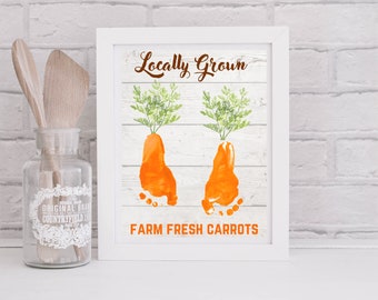 Locally Grown Footprint Carrots Printable PDF