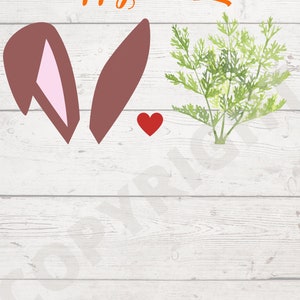 Hoppy Easter Bunny and Carrot Footprint Printable PDF - Etsy