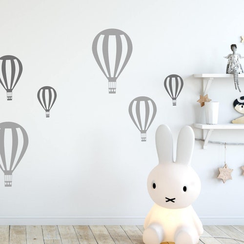 Balloon Wall Decals Travel Nursery Decor Nursery Wall Etsy