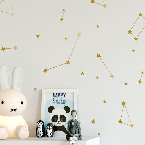 Constellation Wall Decals Constellation Wall Decor Zodiac Etsy
