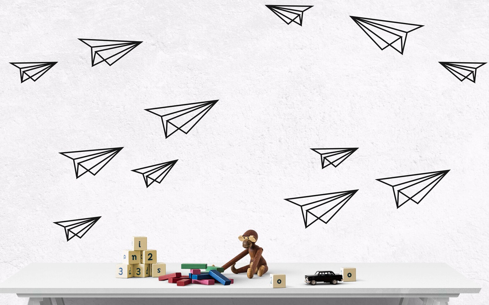 Airplane Wall Decals Origami Paper Planes Airplane Nursery Etsy