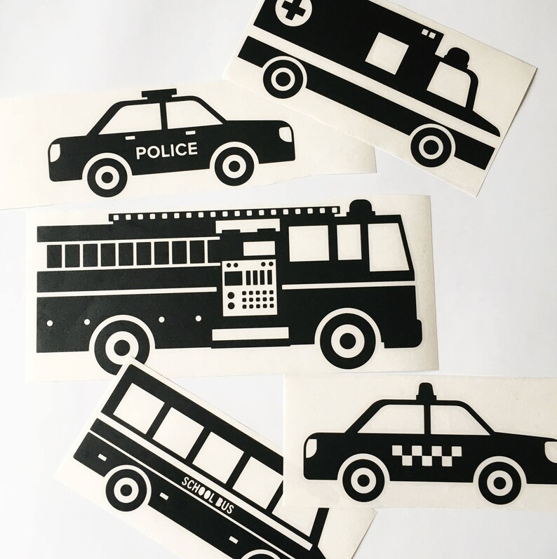 Emergency Vehicles Wall Decals Cars Wall Stickers Police Etsy