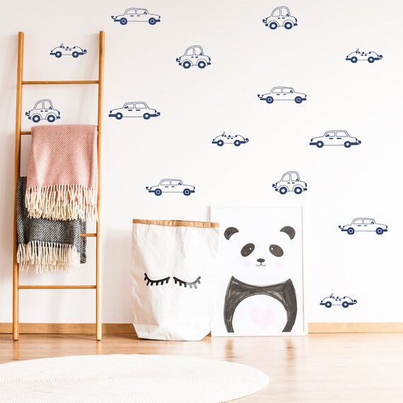 Vintage Car Wall Decals Nursery Car Decor Retro Car Wall Etsy