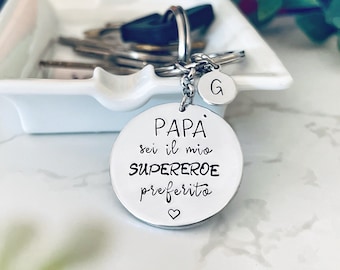 Porte-clé personnalisé fête des pères, cadeau fête des pères, porte-clé personnalisé papa