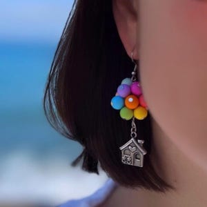 Up Earrings, Balloon House Earrings, Up, Adventure Is Out There, Gift for Disney and Pixar Fans,