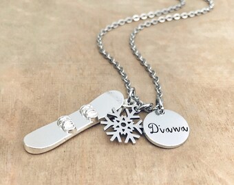 Custom Snowboard Necklace Snowboard 