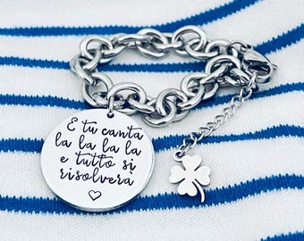 Bracciale personalizzato con frase, regalo migliore amica, fidanzata o persona speciale