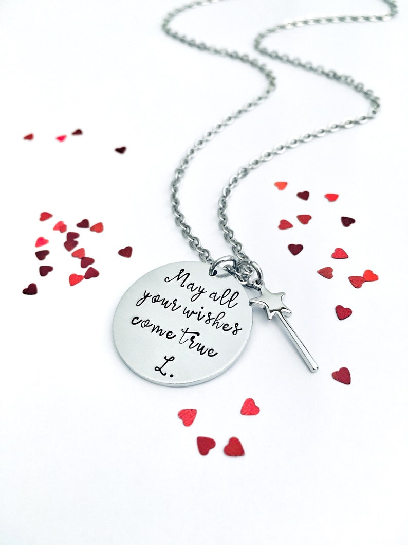 Make A Wish Necklace Good Luck Necklace Magic Wand Necklace Etsy