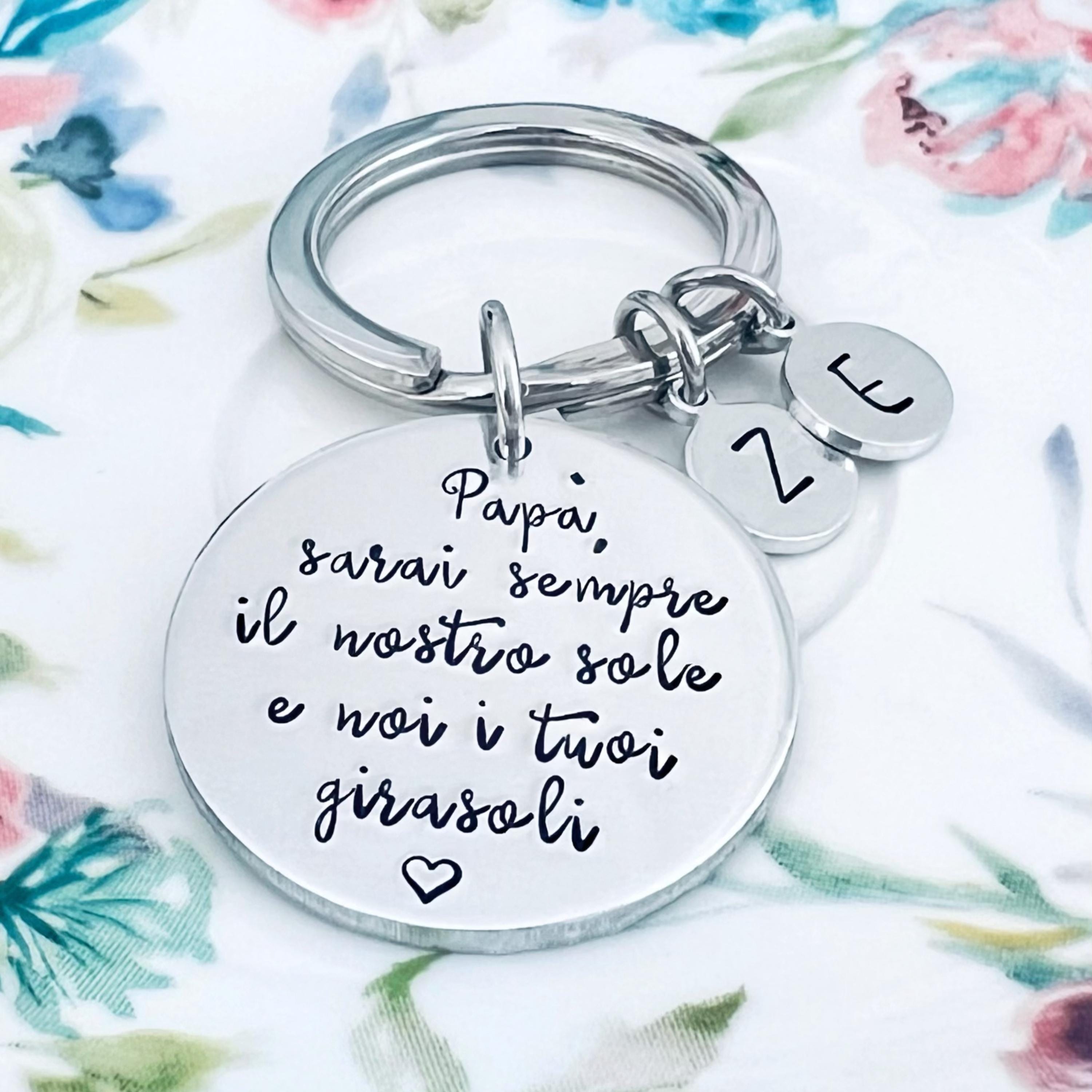 Portachiavi Personalizzato Per La Festa Del Pap&agrave;: 'Pap&agrave; Mito E Leggenda' Con Foto A Forma Di Ciondolo Dog Tag