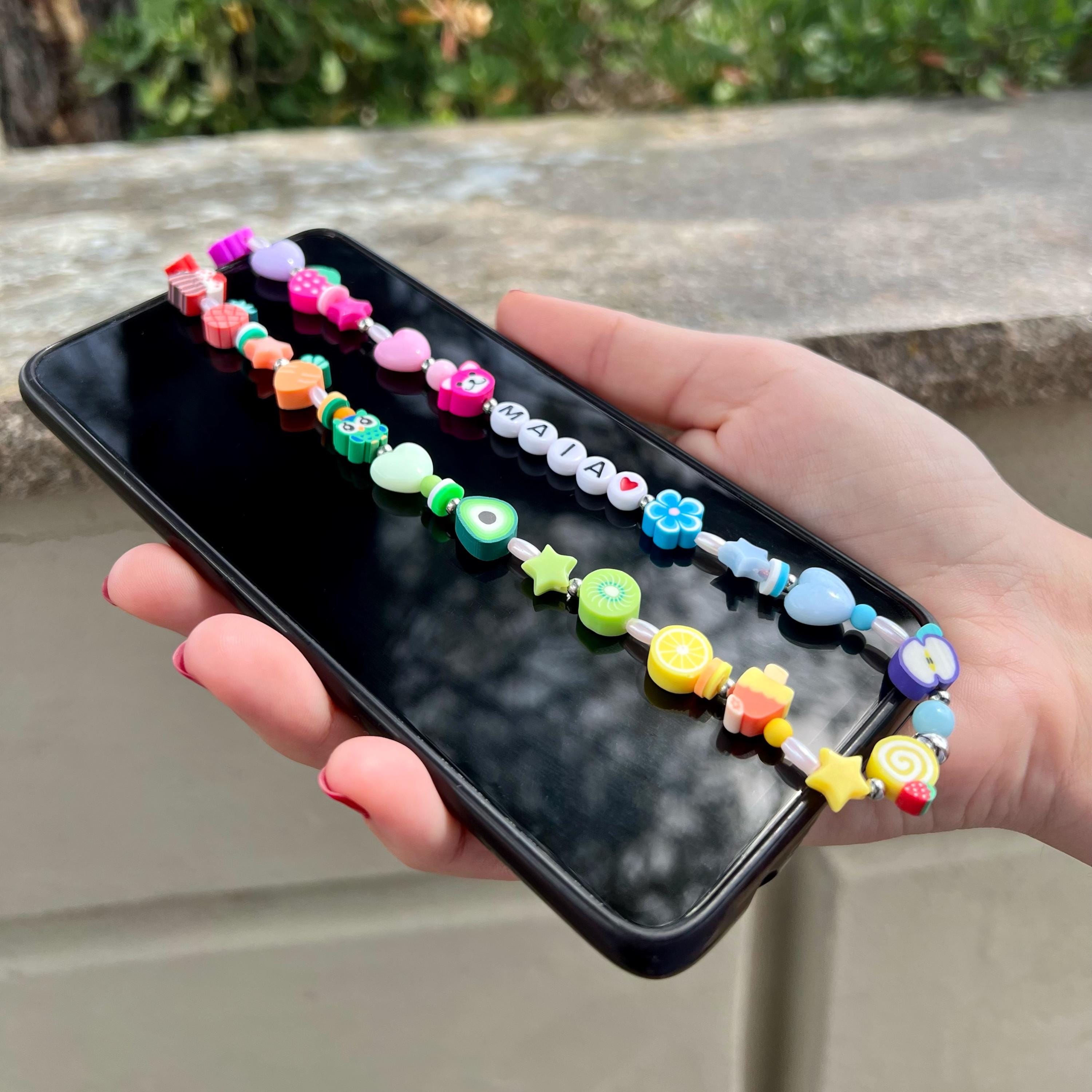 Firulab Bracciale per Telefono - Ciondolo per Cellulare Creativo Dolce e Fresco,Bracciale con Catena per Telefono, Portachiavi con Custodia per Telefono per Amiche, Idee Regalo per Compleanno, Laurea