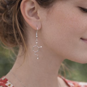 Whoiy Orecchini Pendenti A Fiore – Blu E Oro Rame – Gioielli In Rame Per Donna – Idea Regalo Di Laurea