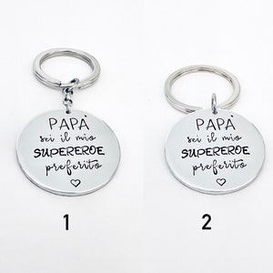 Regalo Festa Del Papà, Portachiavi Papà, Portachiavi Personalizzato, immagine 7