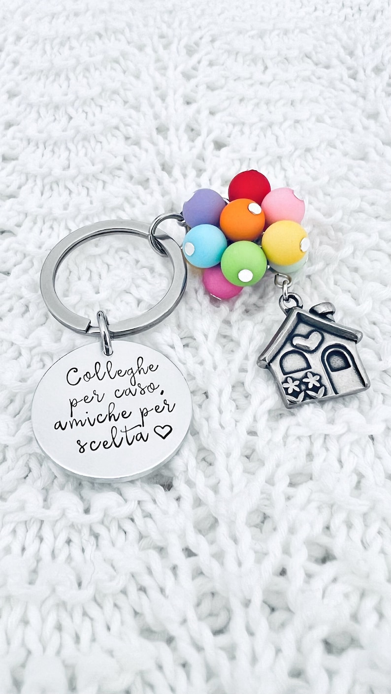 New Home Custom Keychain,Newlywed Custom Keychain, Personalized Anniversary Keychain, Up Inspired Keychain image 8