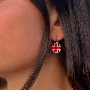Uk Flag Earrings, Union Jack Jewelry, London Gift Idea, British Travel Jewelry, Gift idea for London Lovers