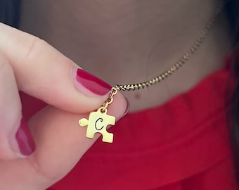 Puzzle Piece Necklace, Friendship Necklace, Best Friend Jewelry, Long Distance Jewelry