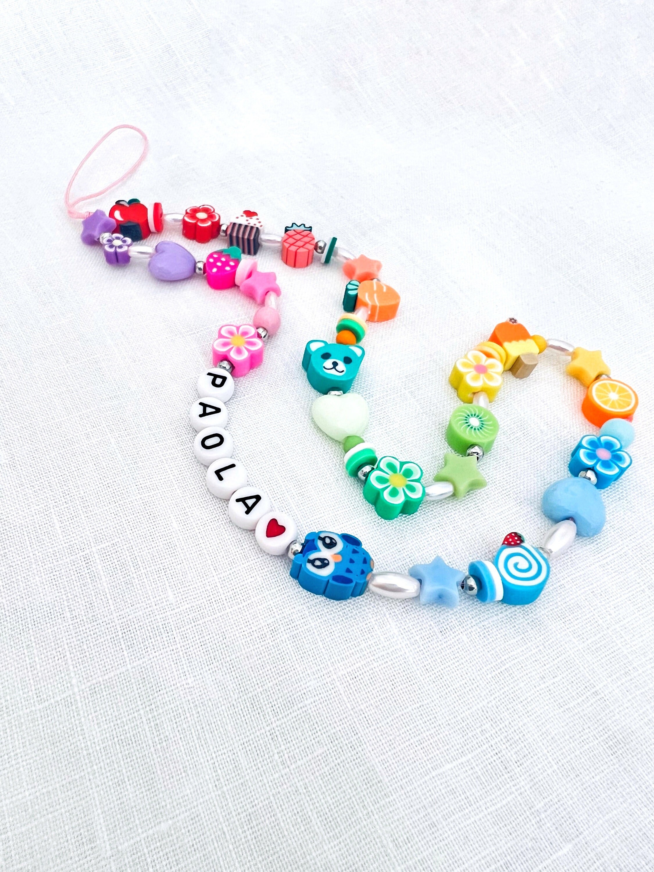 Cordino Per Telefono Con Perline Di Cristallo - Catena Decorativa Per Cellulare, Portachiavi E Accessori U - Foto 10