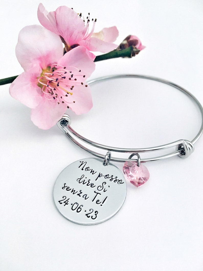 Bracciale Testimone, Regalo Testimone, Bracciale Personalizzato, Testimone della Sposa, Regalo Addio Al Nubilato immagine 7